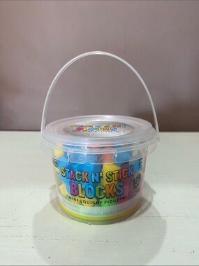 *VIRAL* *RARE* Crazy Fun Stack N' Stick Blocks Mini Squishy Fidgets Toy 125 pack